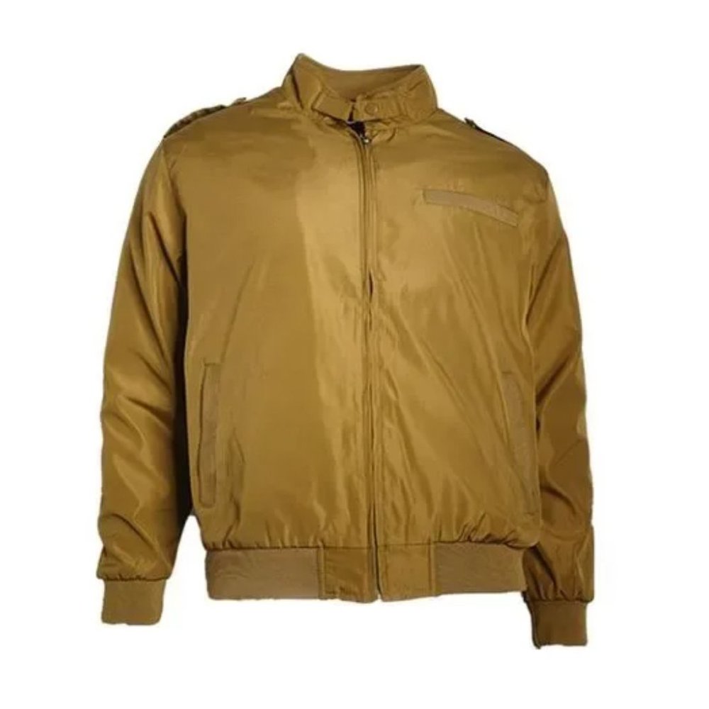 Men's Jacket Athletic Lightweight Water Resistant Full-Zip Slim Fit Racer Coat